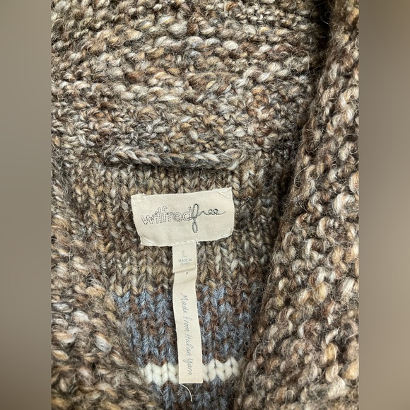 Knitted Women Cardigan Wilfred Free Brown/Beige/Off White and some grey blue. - Picture 3 of 8